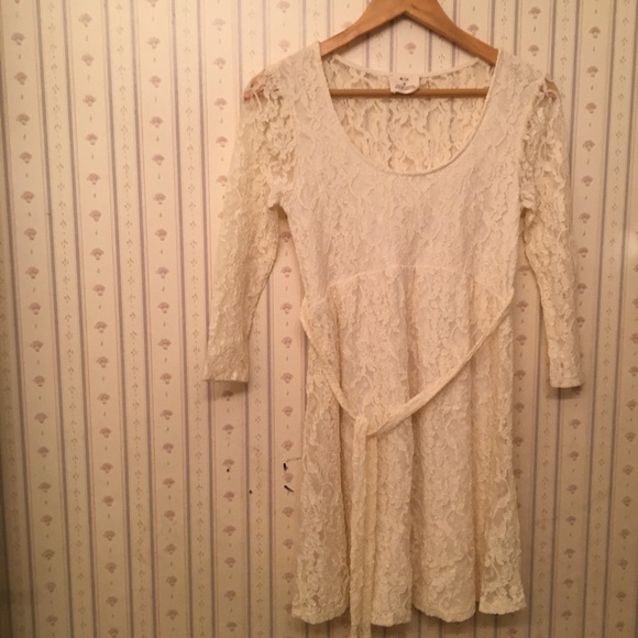 UO Pins & Needles Cream Lace Dress Cottagecore S - Picture 2 of 8